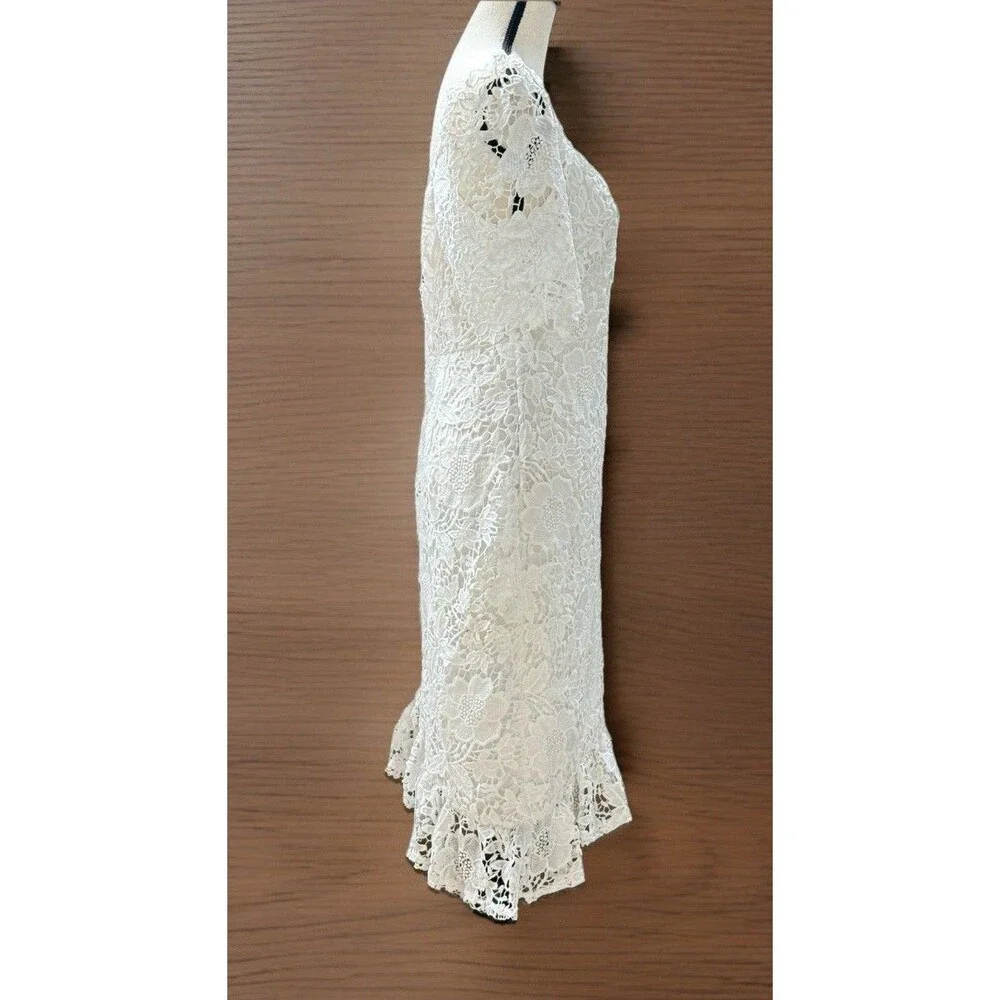 JJ's House Adelita White Lace Midi Dress Size L #312108 - Picture 4 of 16